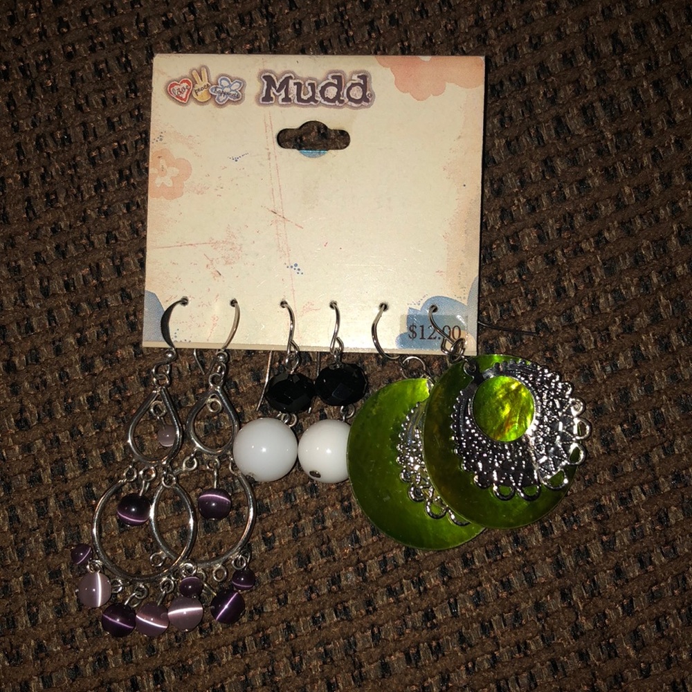 3 for $10 Set of 3 Mudd Earrings